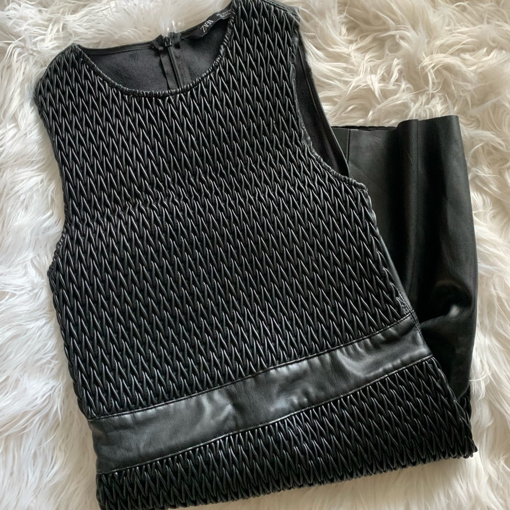 SOLD Faux Leather Bodycon Dress